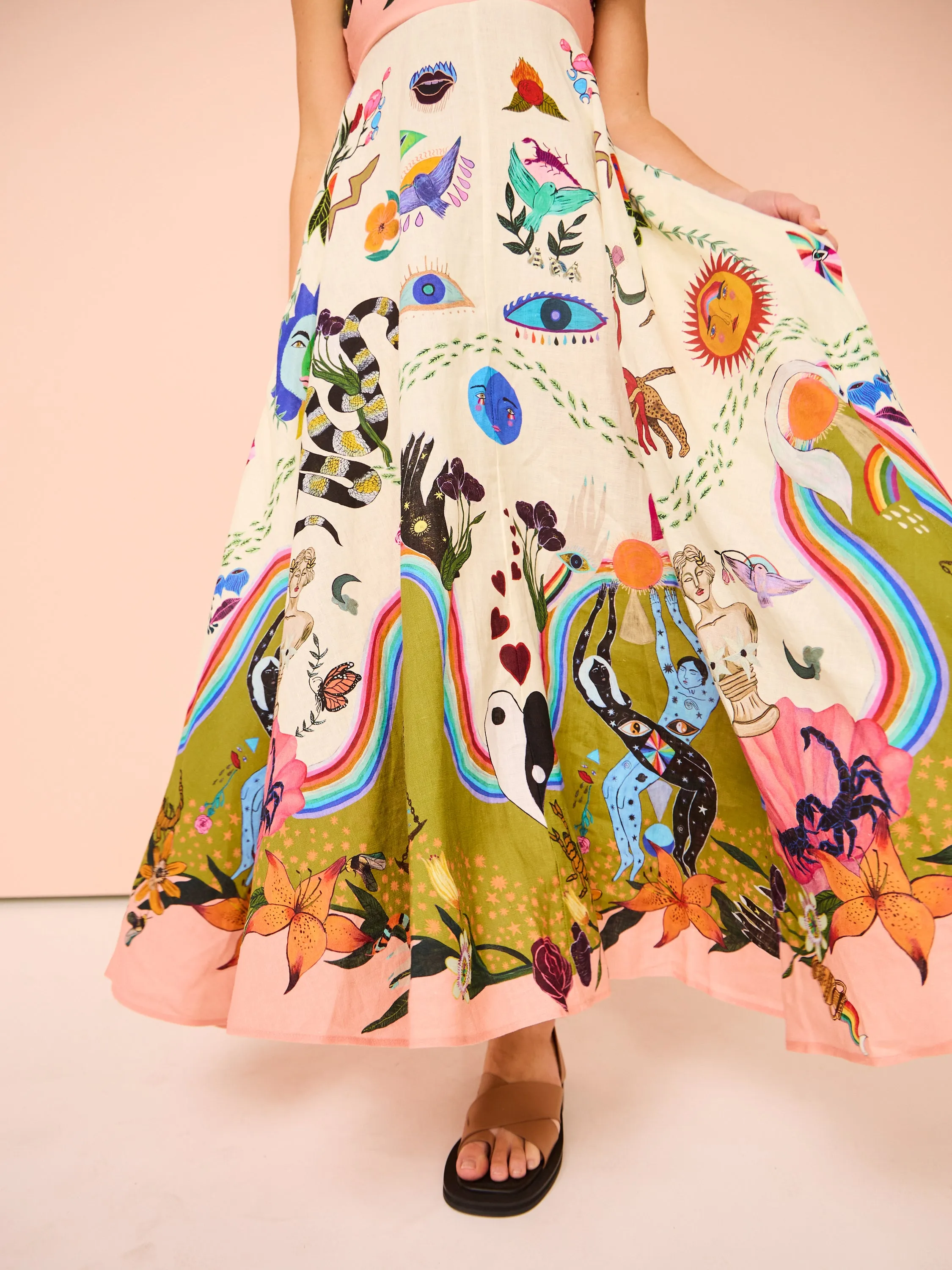 Alemais Evergreen Sundress in Multi