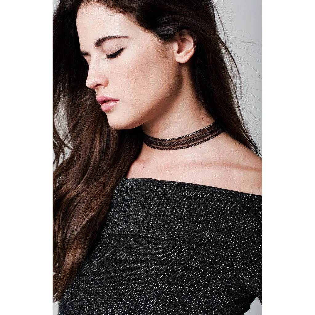 Bardot silver Off Shoulder Mini Bodycon Dress