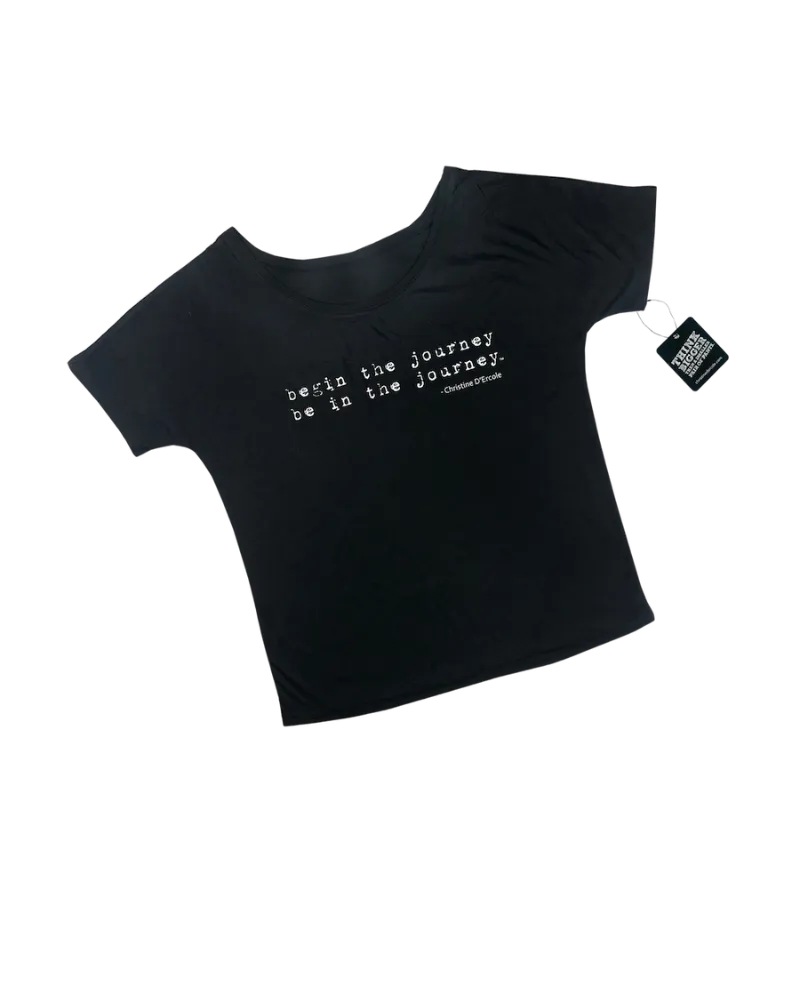 Begin The Journey Be In The Journey - Slouchy Tee - Black