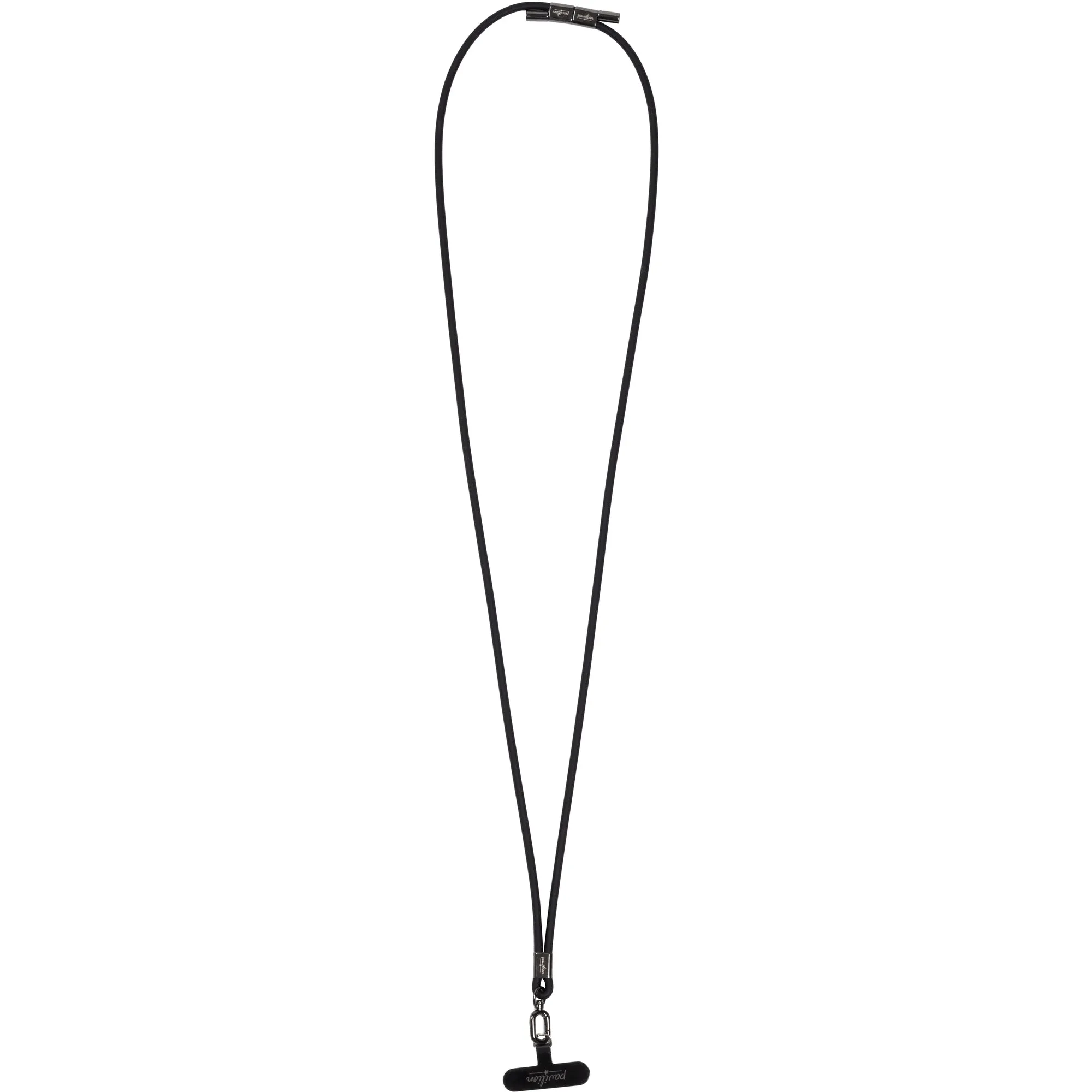 Black Adjustable Silicone Crossbody Phone Lanyard