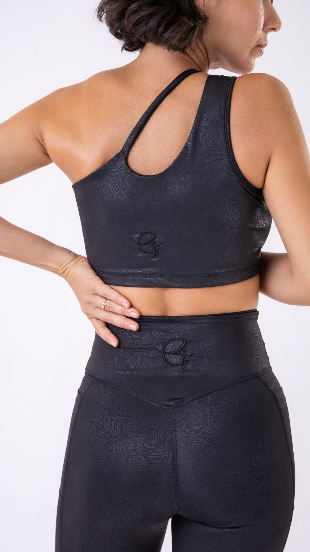 Black Texture Splendor Bra