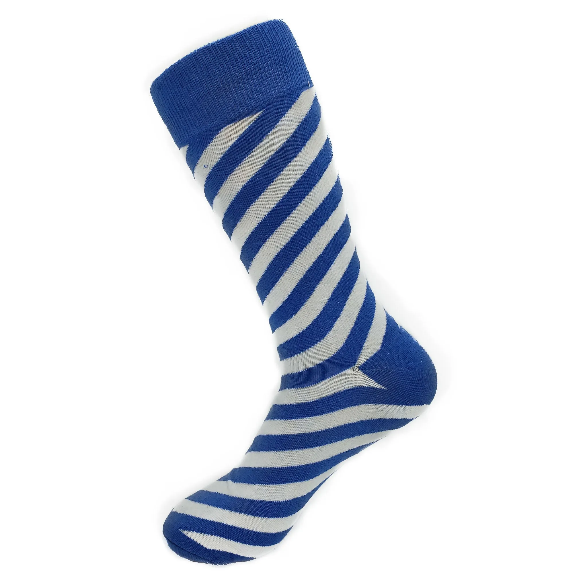 Blue and White Stripe Socks