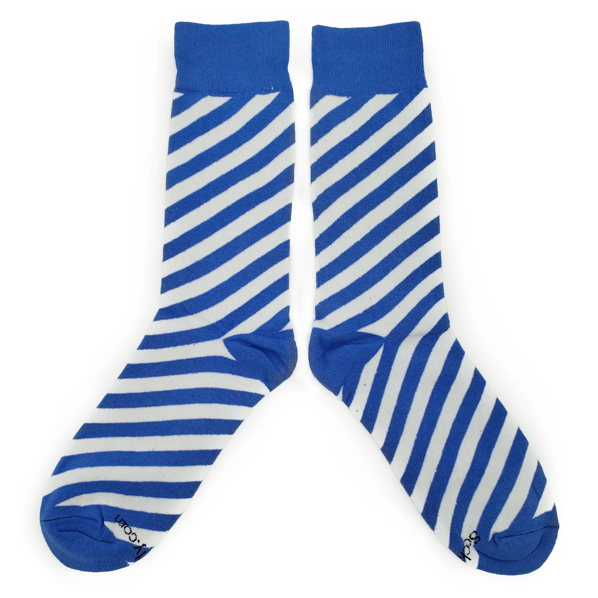 Blue and White Stripe Socks