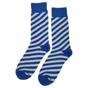 Blue and White Stripe Socks