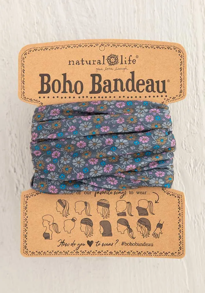 Boho Bandeau - Grey Daisy Floral