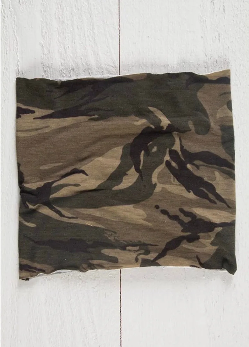 Boho Half Bandeau - Camo Olive