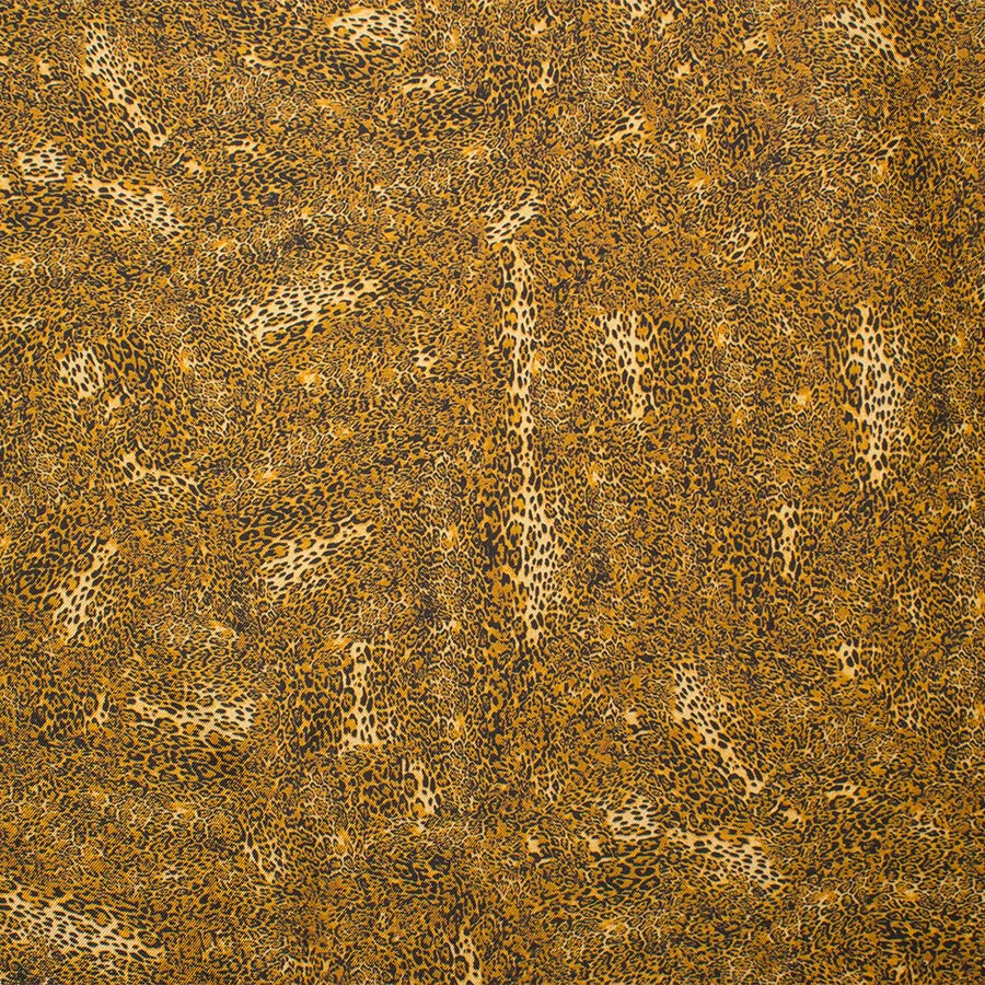 Brown Animal & Red Printed Pure Silk Twill