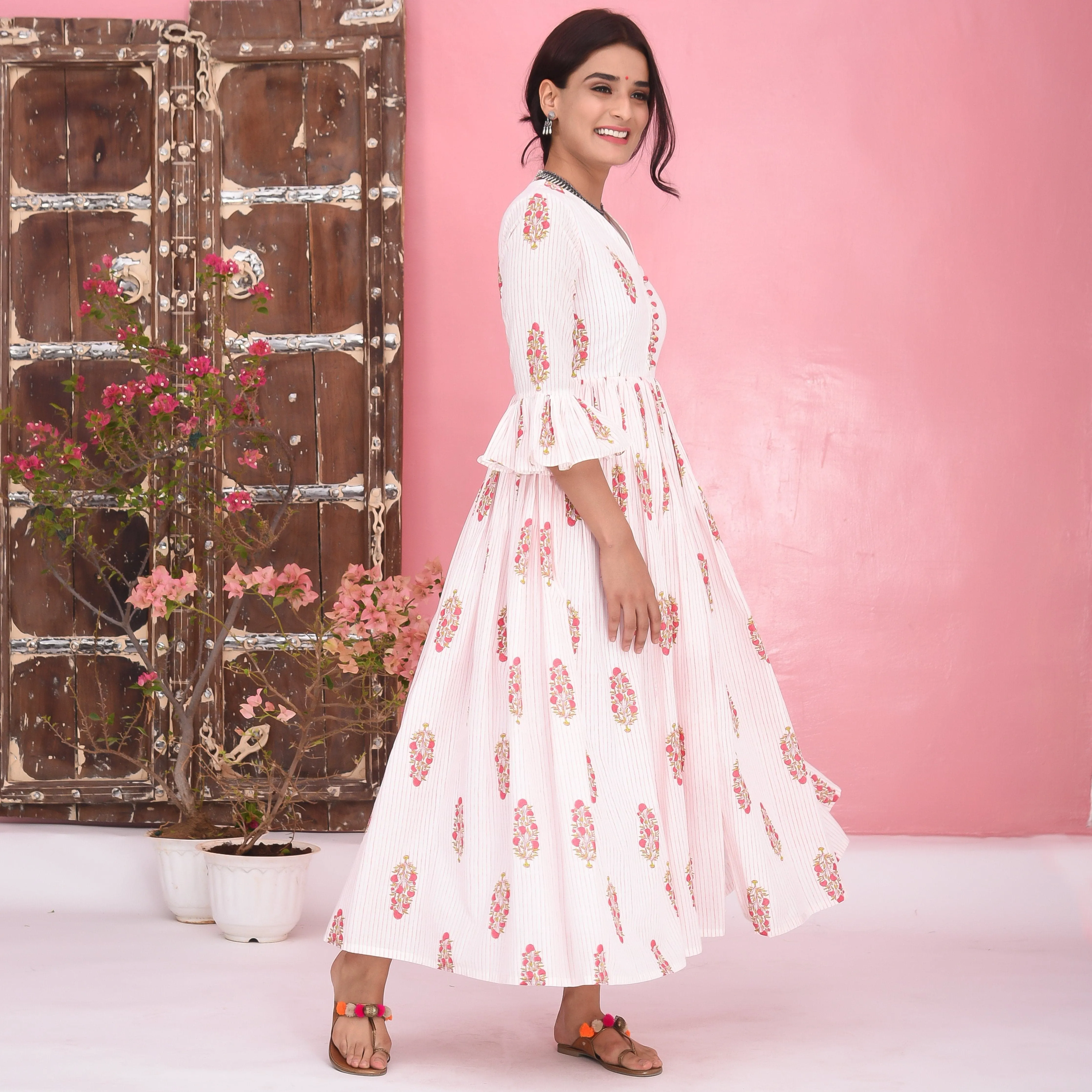 Bunaai Florist Cotton Dress