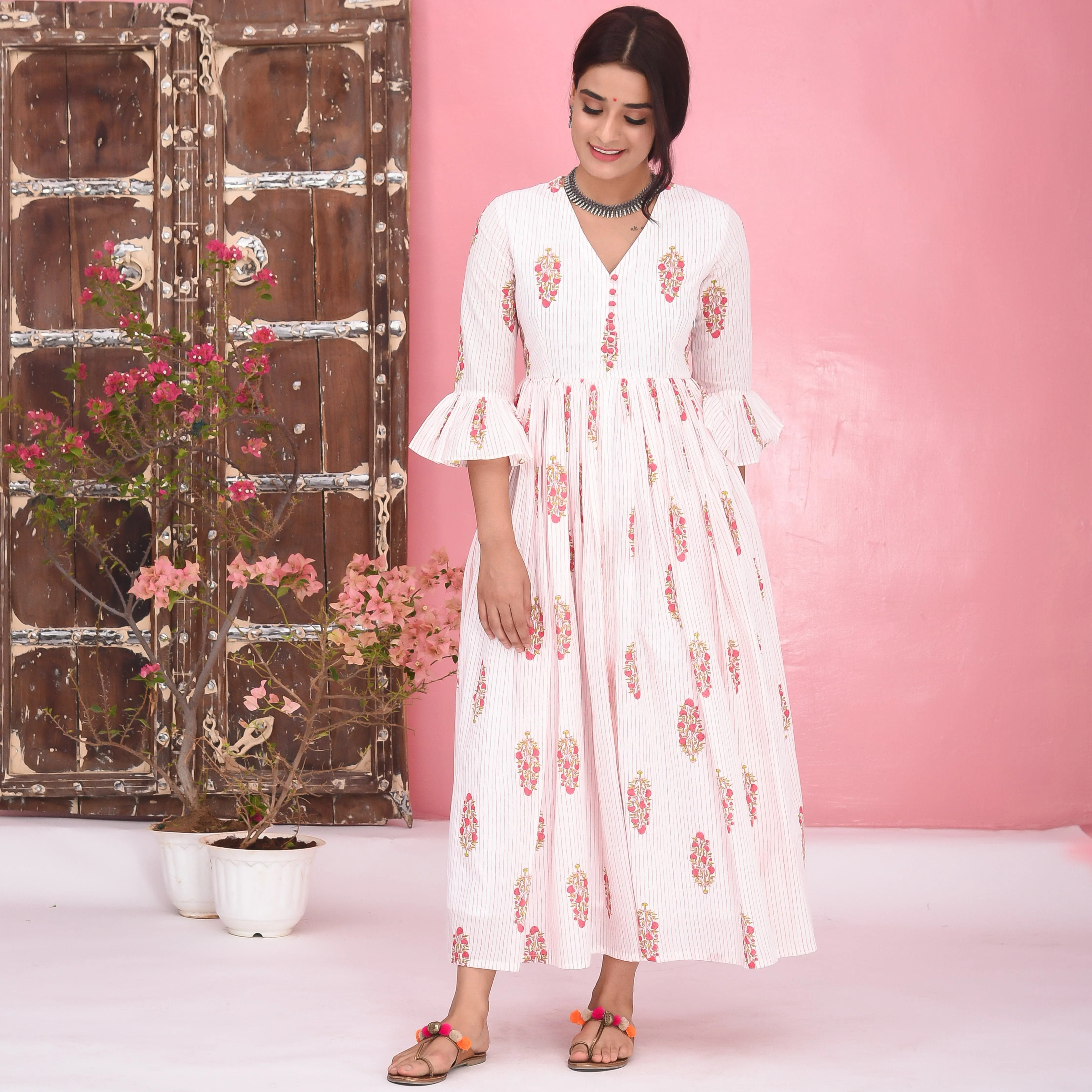 Bunaai Florist Cotton Dress