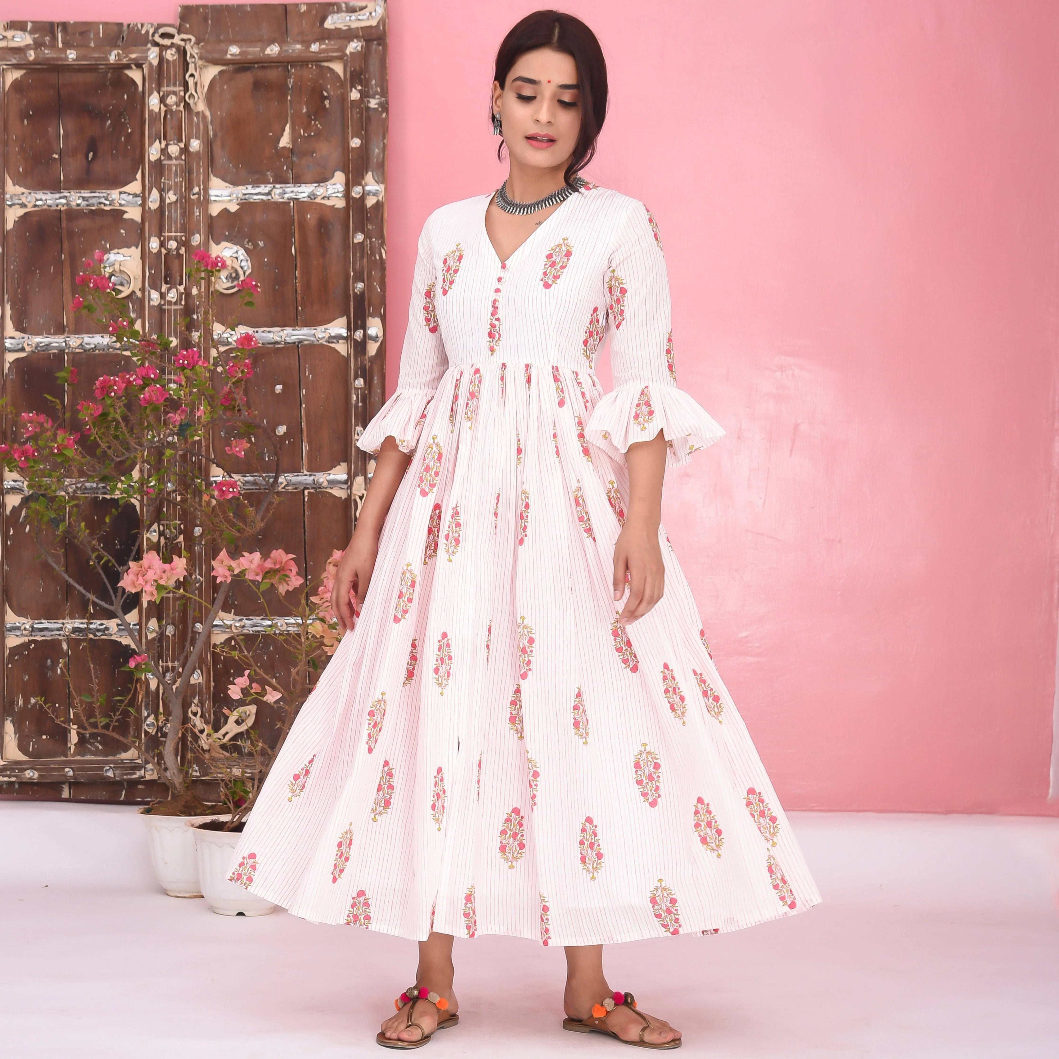 Bunaai Florist Cotton Dress
