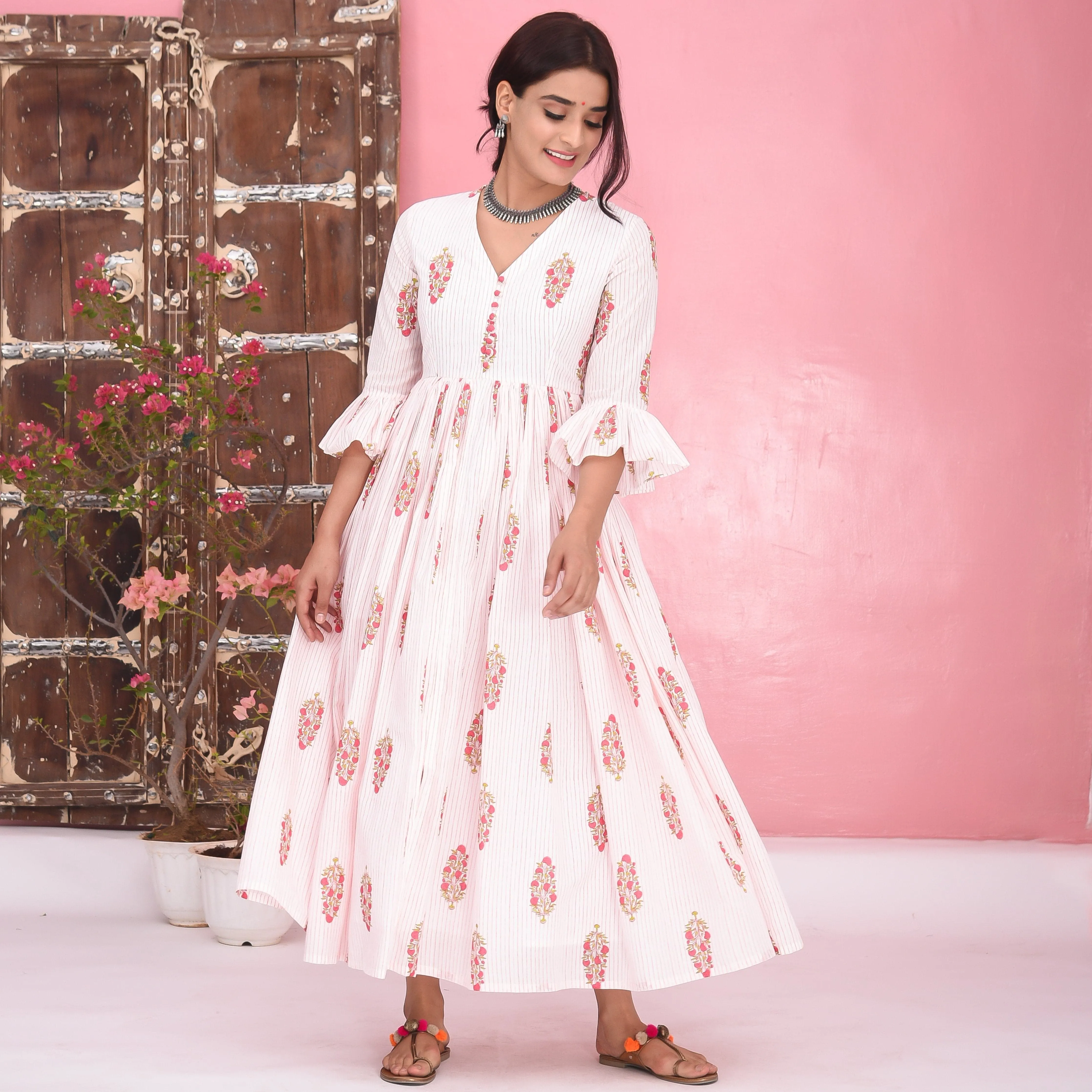 Bunaai Florist Cotton Dress