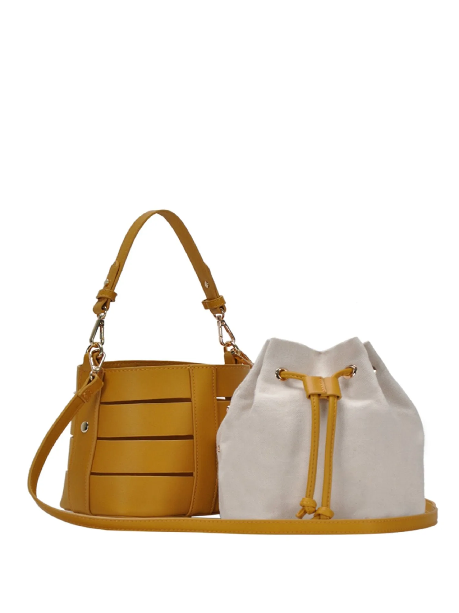 Drawstring Crossbody Bucket Bag