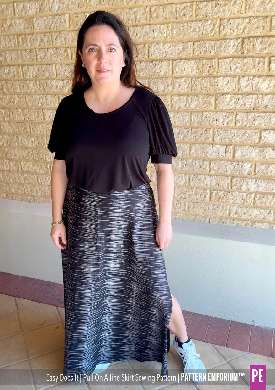 Easy Does It Pull-On A-line Skirt Sewing Pattern