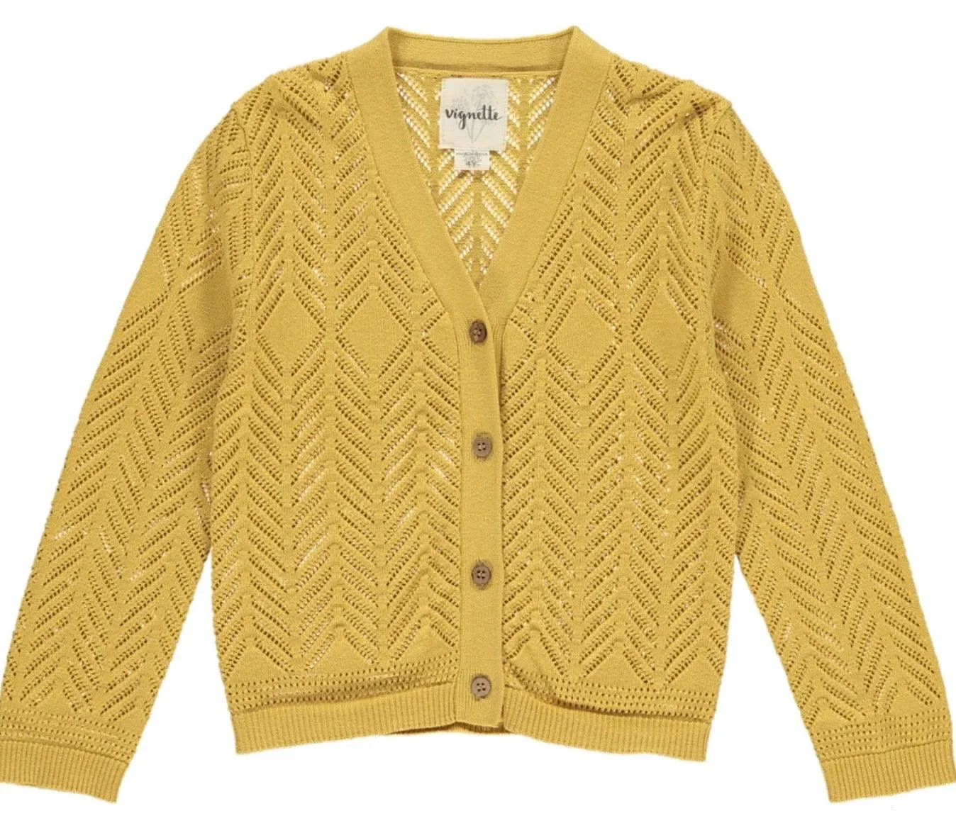Girls Cotton Kenzie Cardigan | Various Colors | Vignette