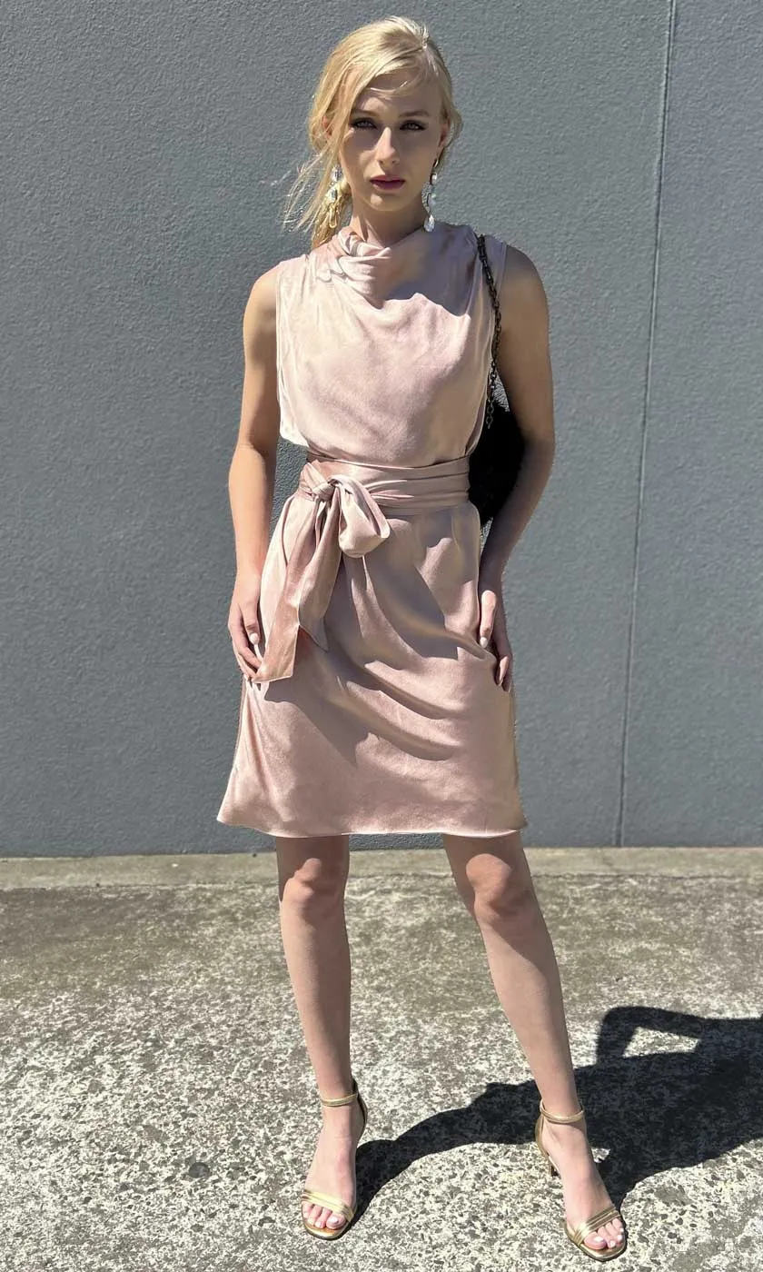 HOSS Rochelle Cowl Neck Dress - Blush