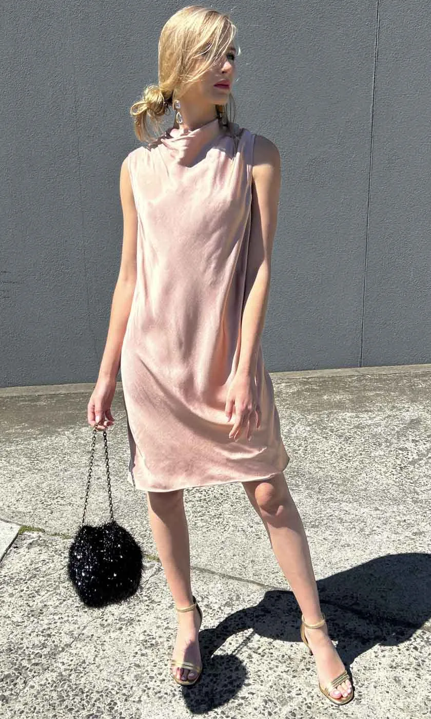 HOSS Rochelle Cowl Neck Dress - Blush