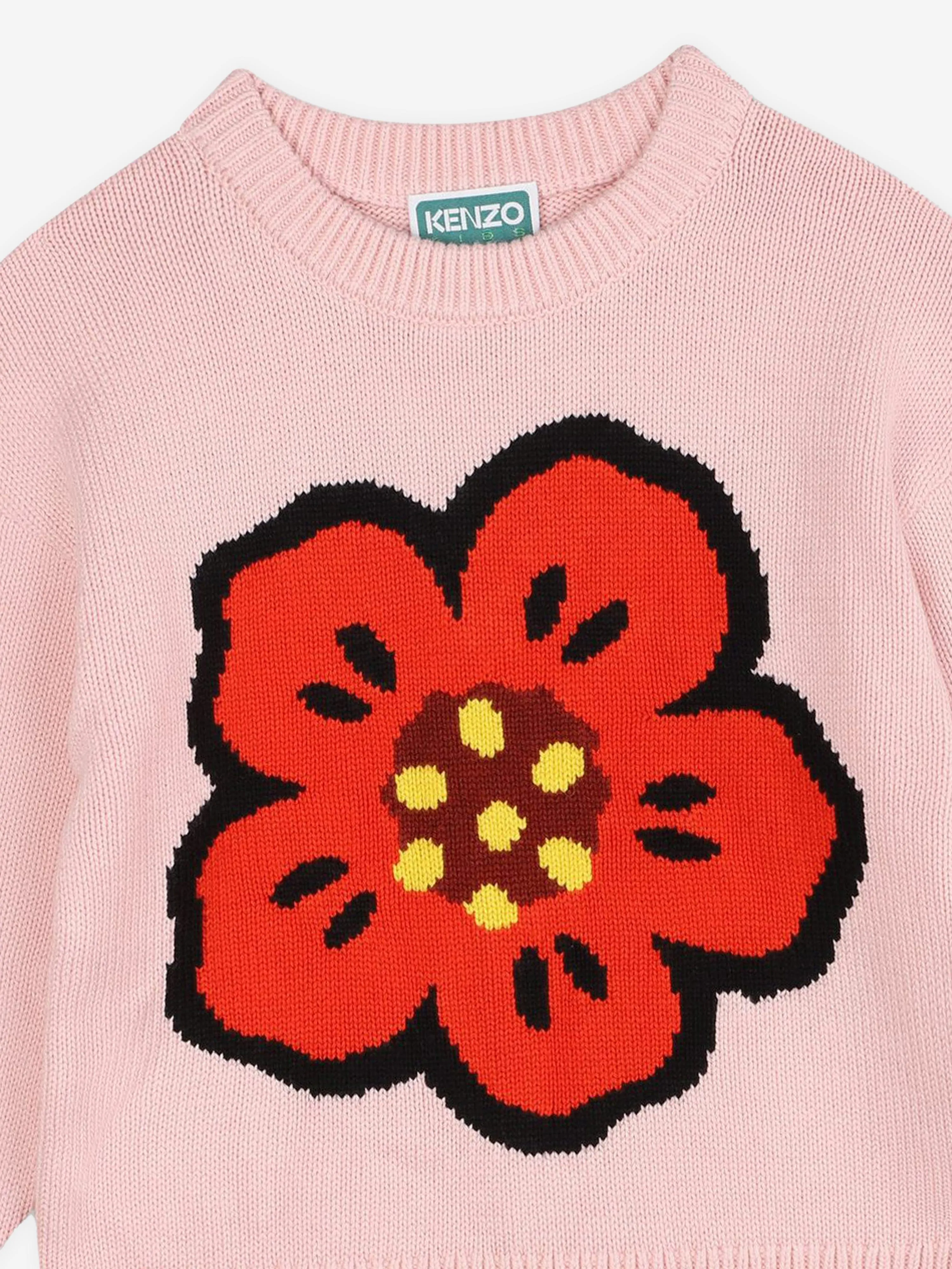 KENZO Girls Boke Flower Jumper in Pink