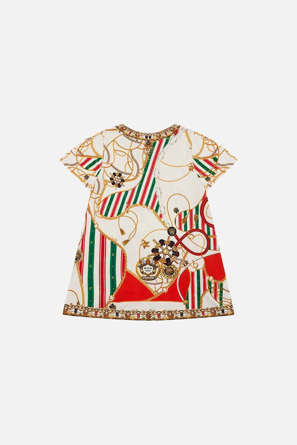 KIDS T-SHIRT DRESS WITH FLARE HEM 4-10 SALUTI SUMMERTIME