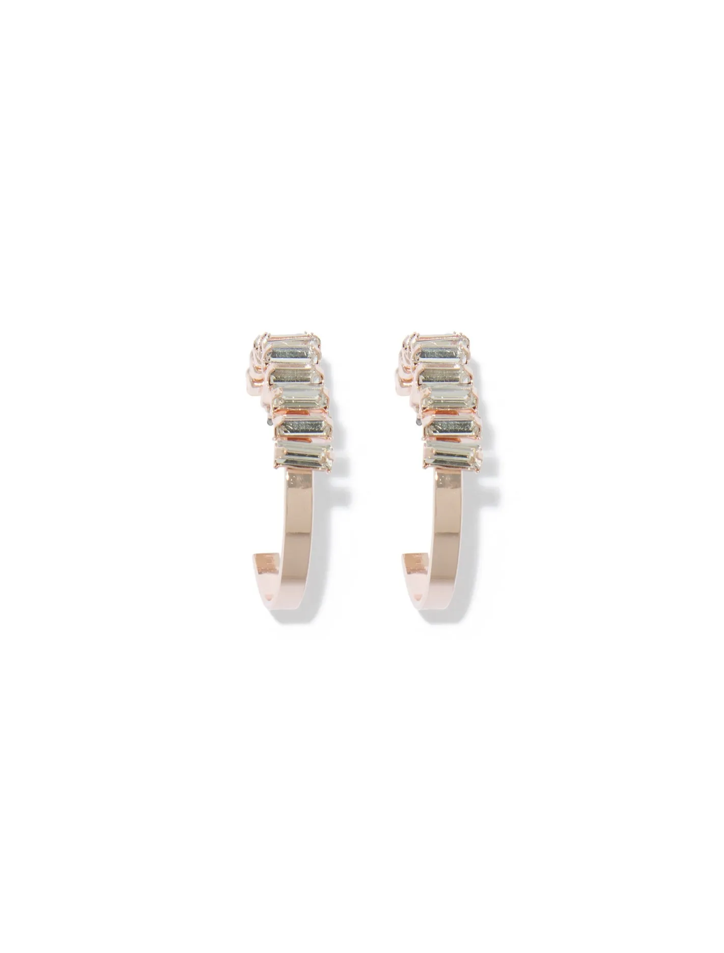 Lizzo Baguette Cut Hoop Earrings