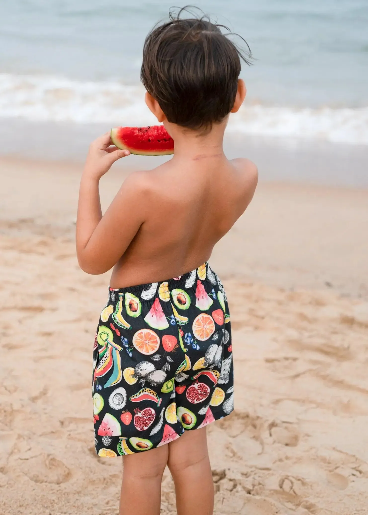 Multi Black Boys Poplin Shorts (1-14YRS)