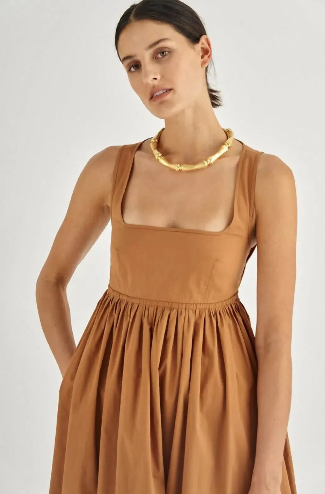 Oroton Strappy Sundress Brown Size 10