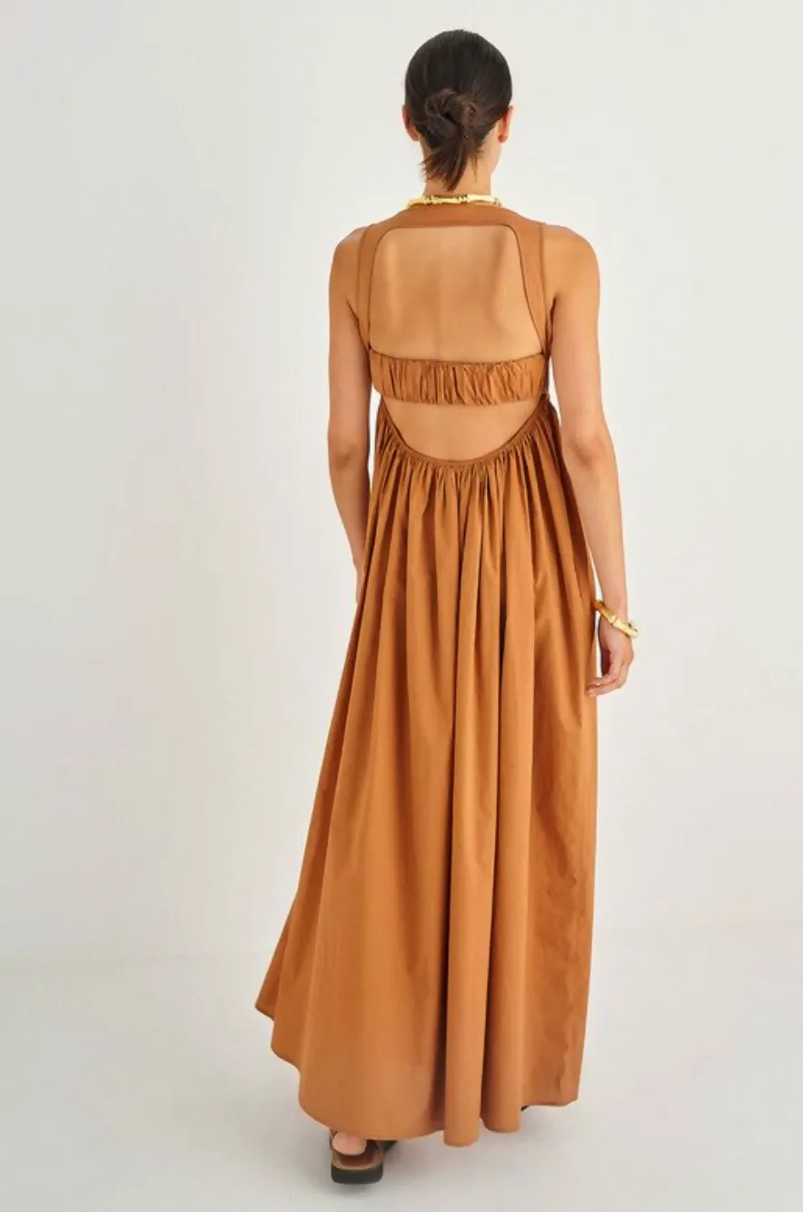 Oroton Strappy Sundress Brown Size 10
