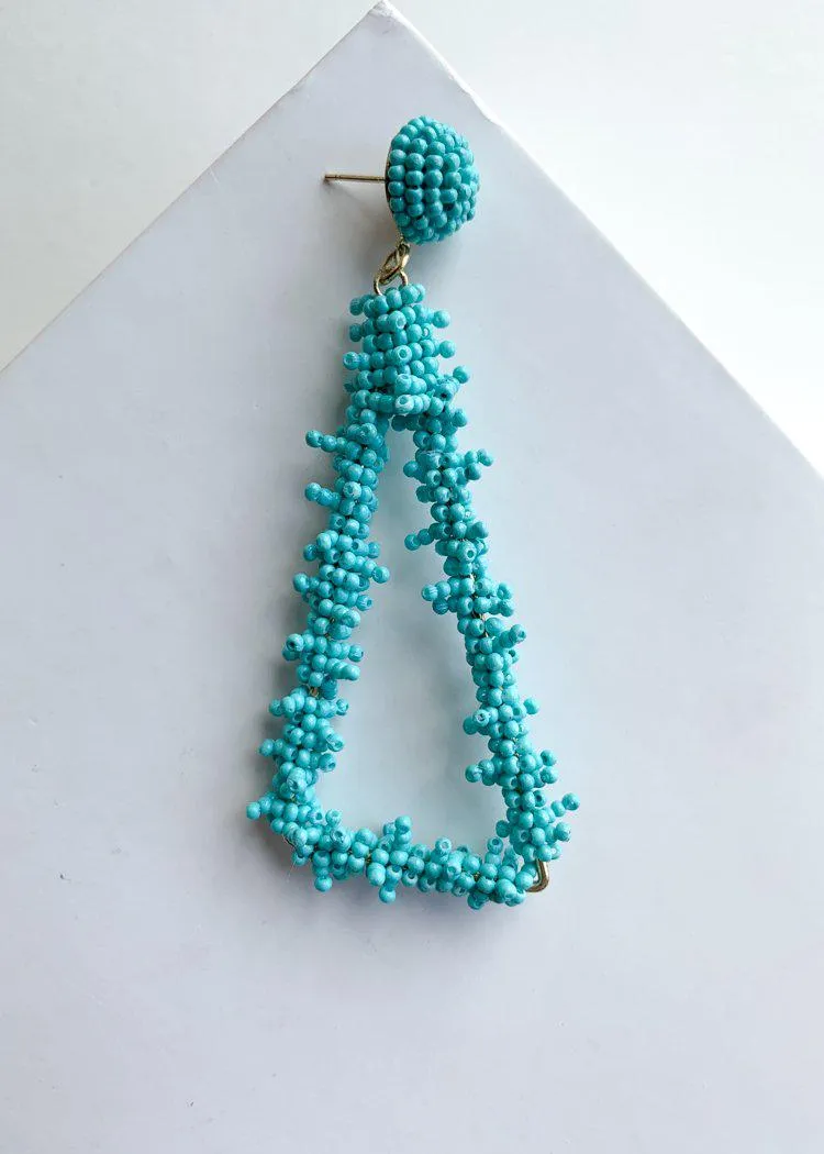 Palancar Triangular Turquoise Beaded Drops-***FINAL SALE***