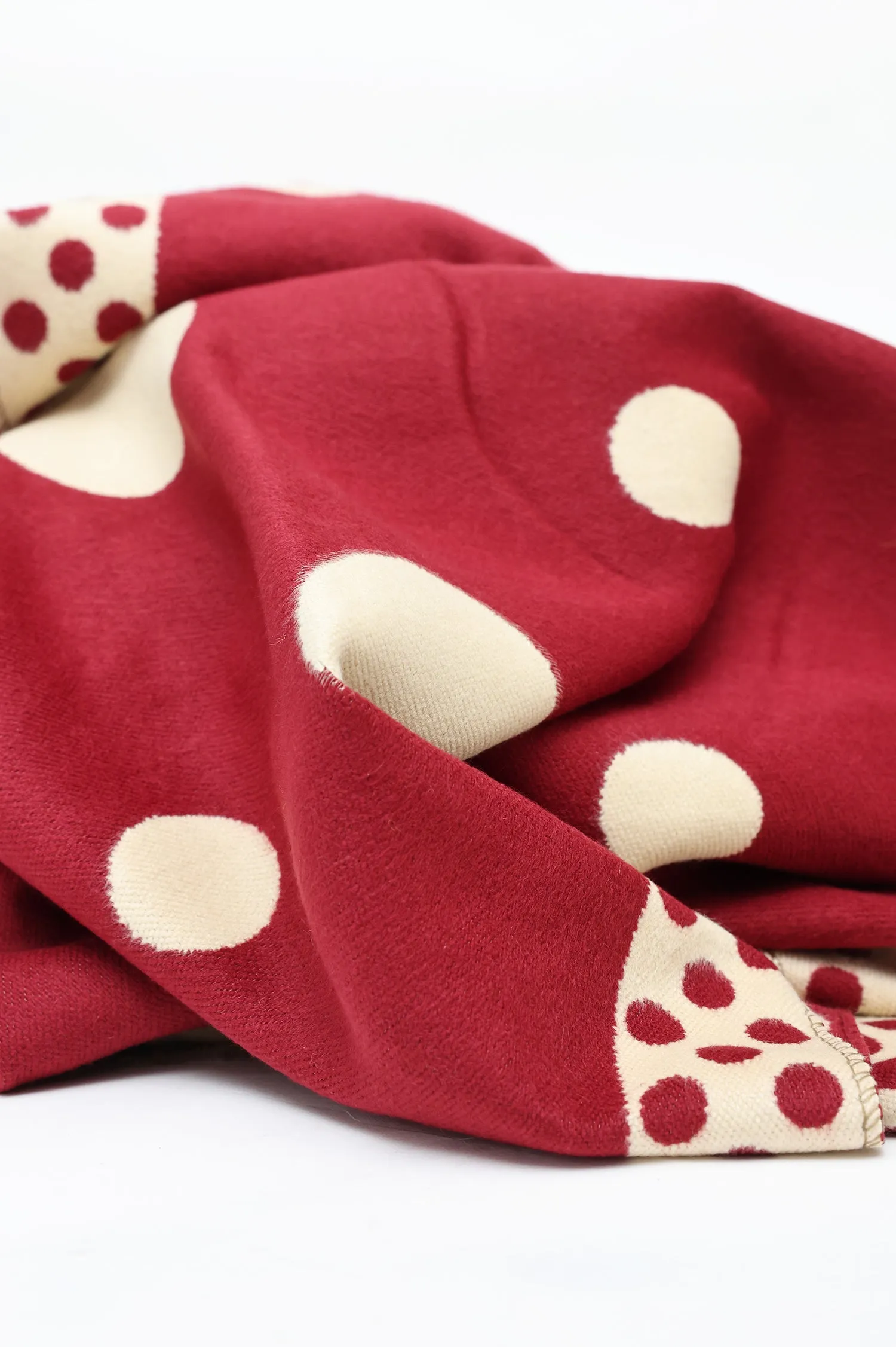 POLKA HARMONY SCARF-MAROON