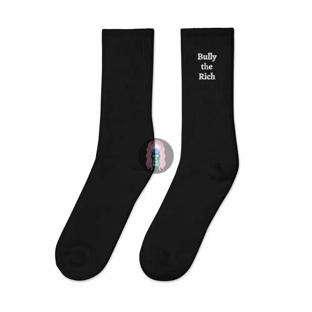 "Bully the Rich" Embroidered socks