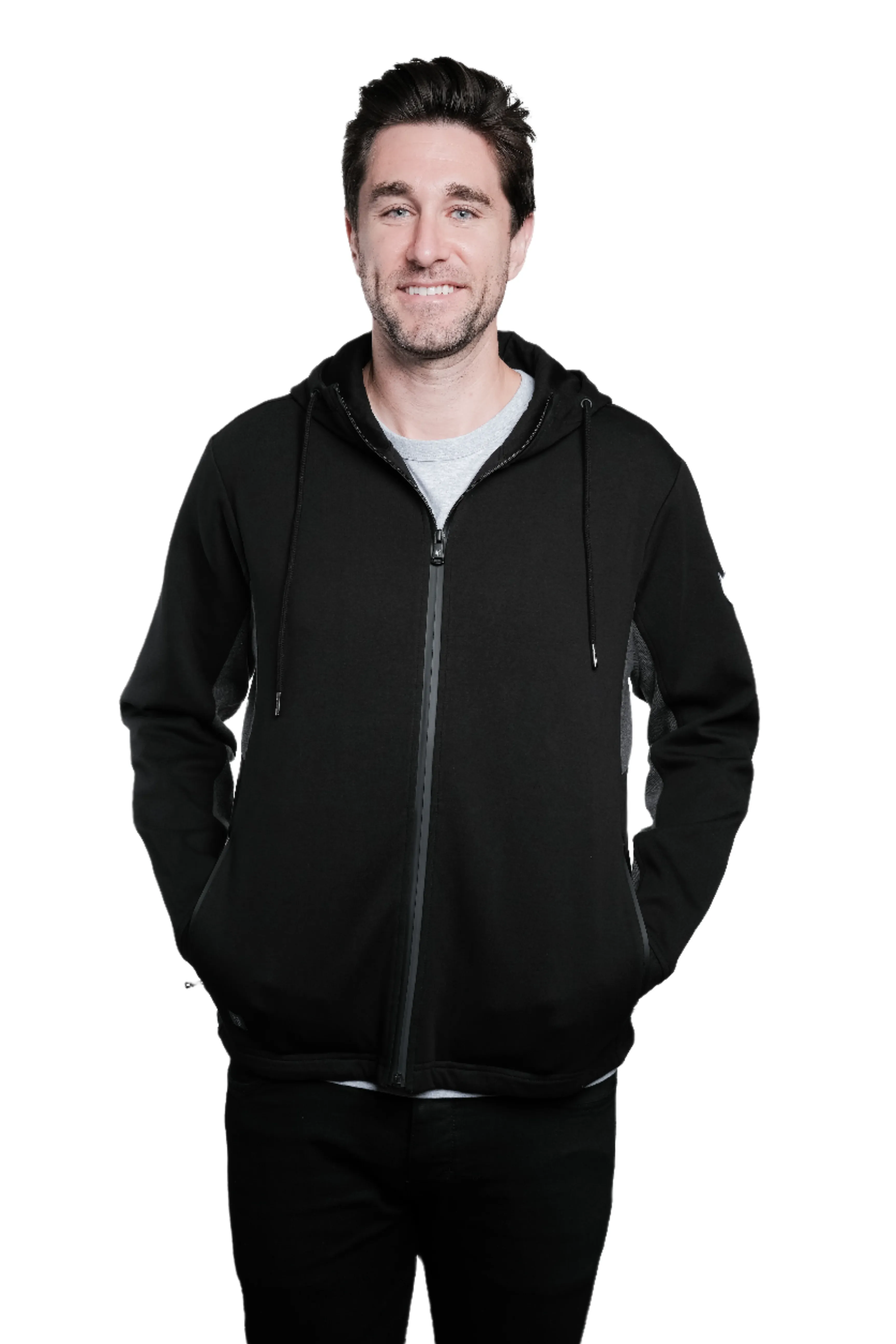 Regional Black/Grey Men's Full Zip Hoodie