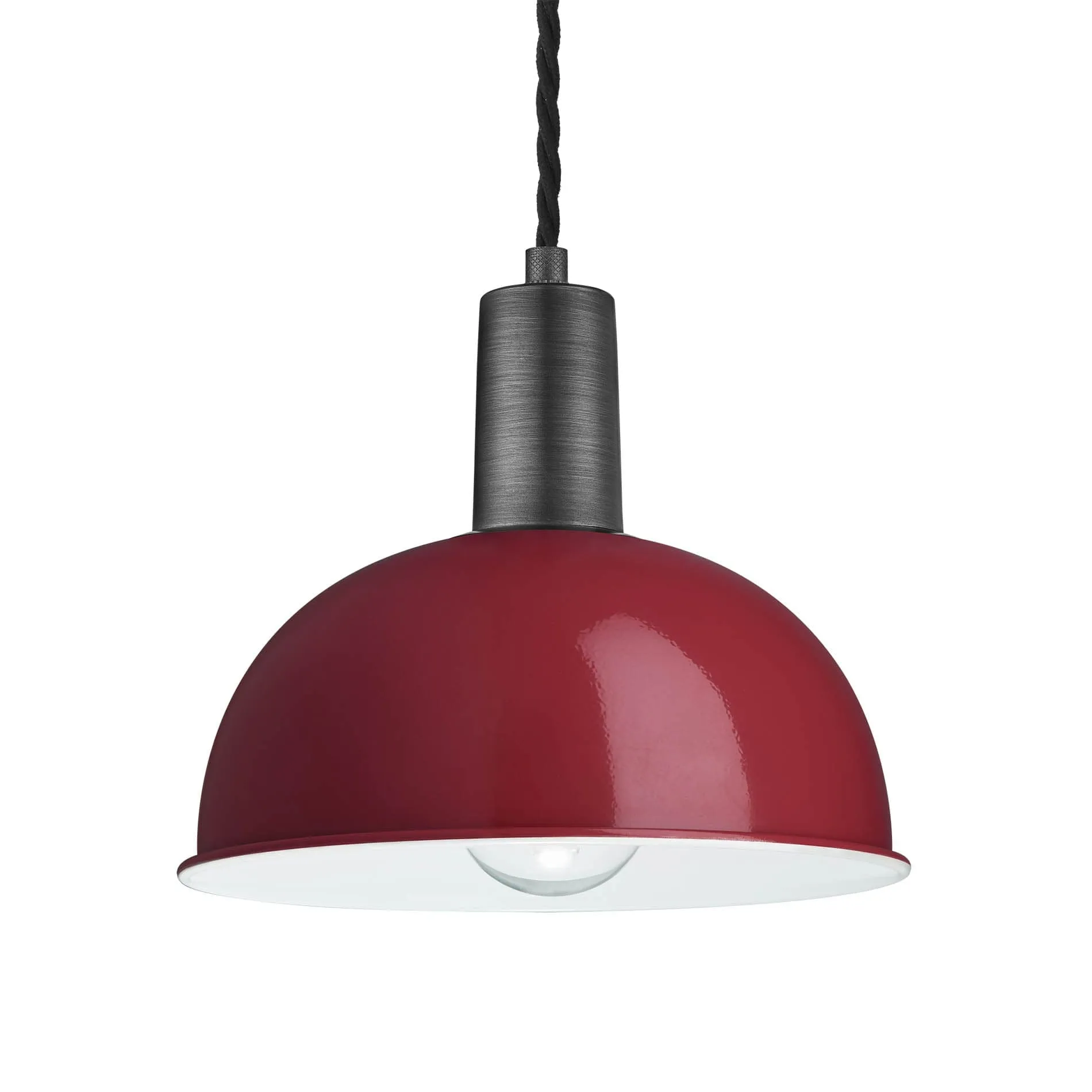 Sleek Dome Pendant - 8 Inch - Burgundy
