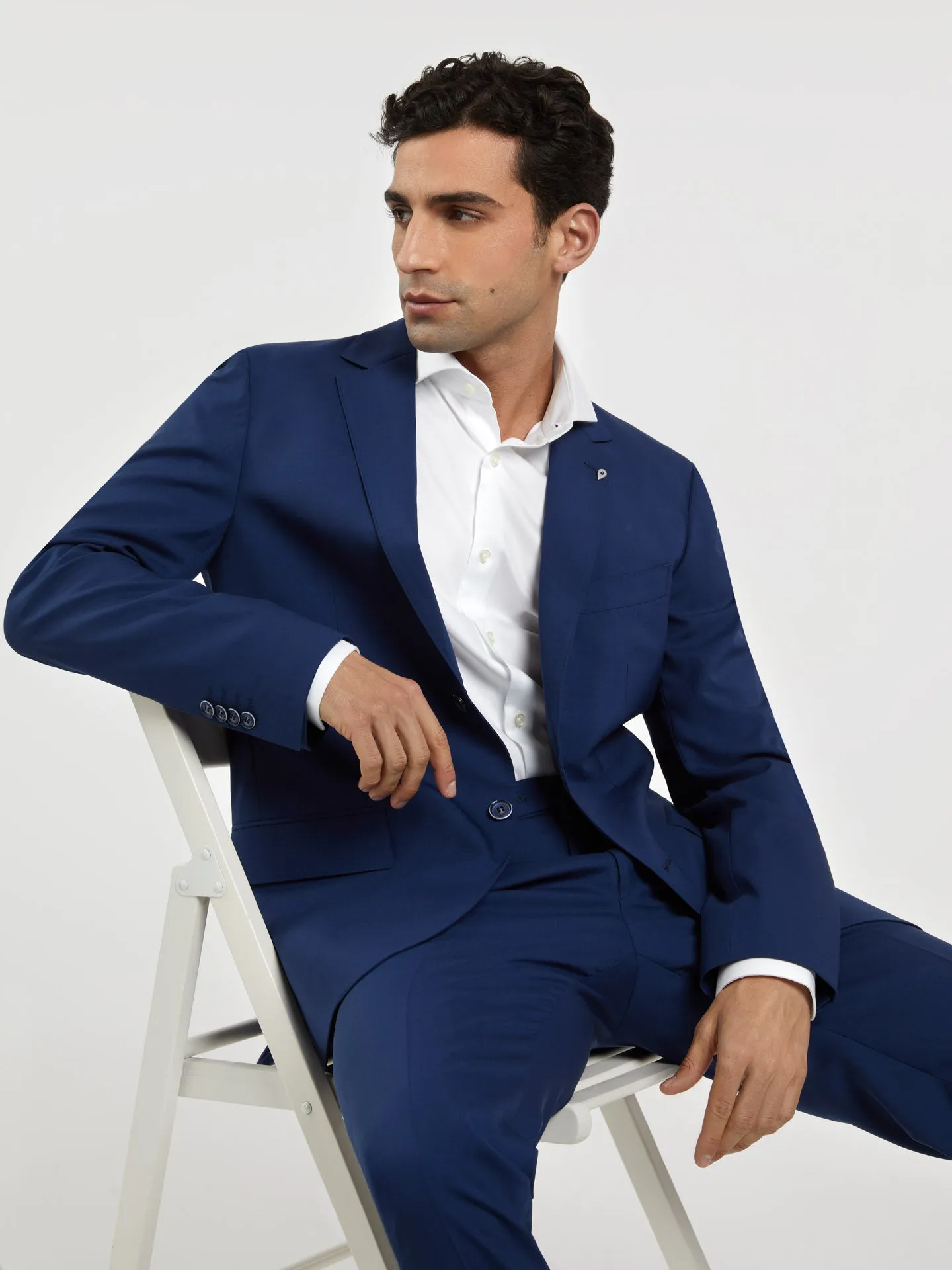 Slim fit business plain twill formal shirt