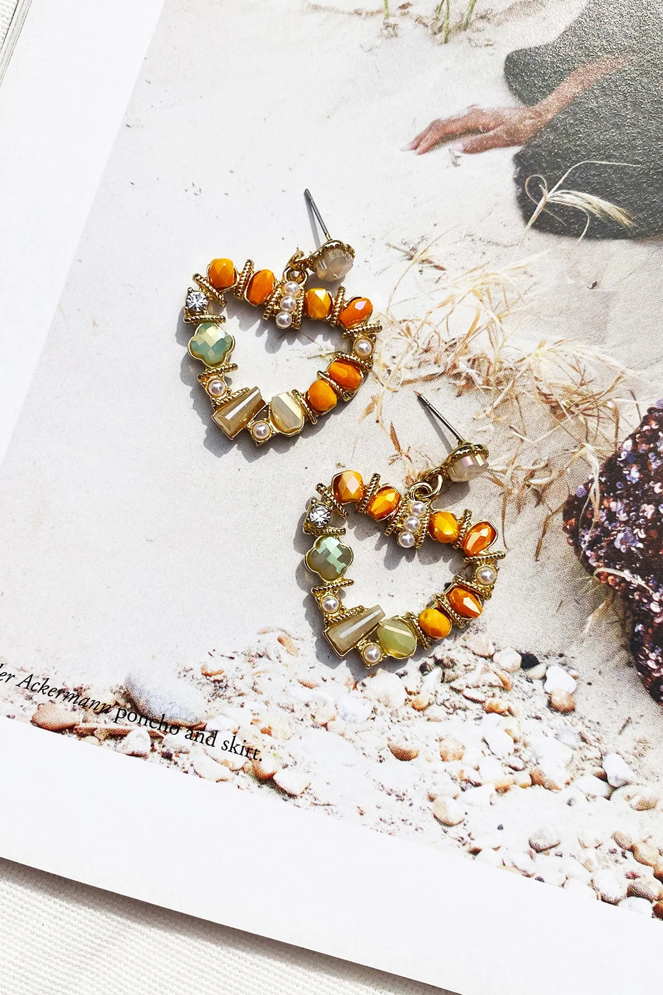 The Moment I Knew Earrings - Orange