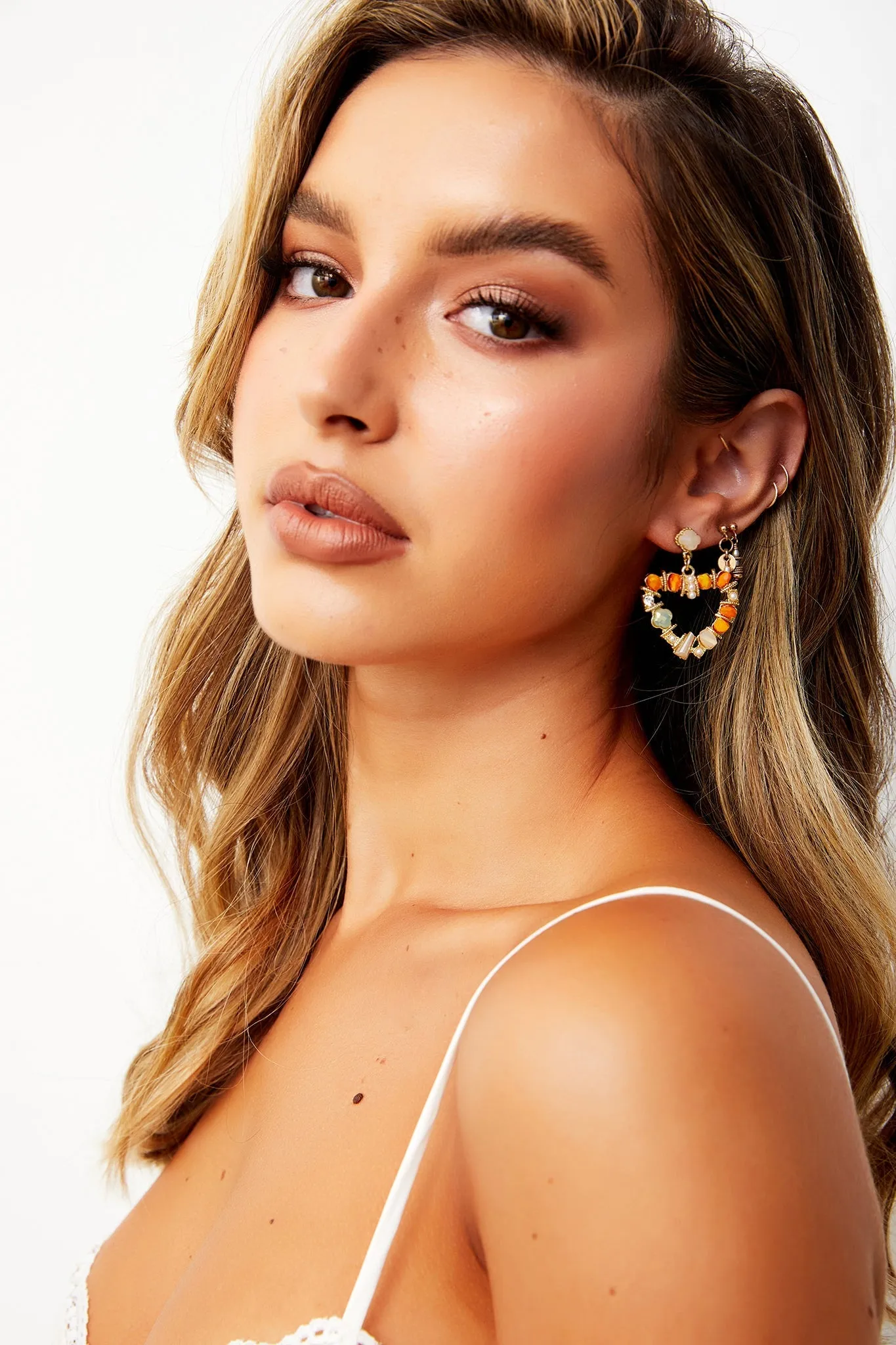 The Moment I Knew Earrings - Orange