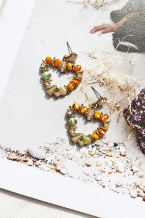 The Moment I Knew Earrings - Orange