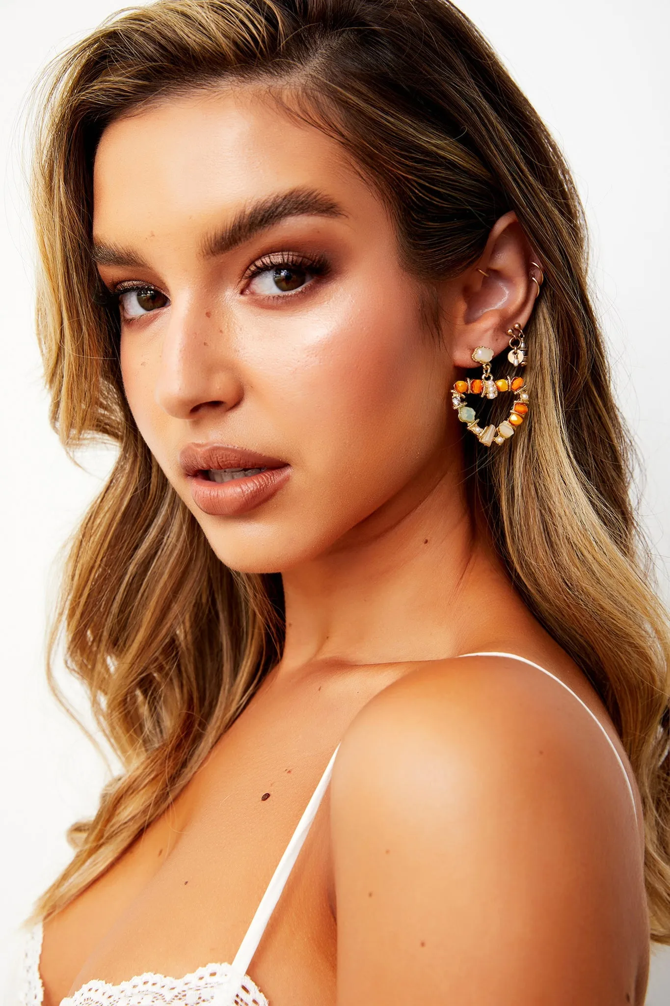 The Moment I Knew Earrings - Orange