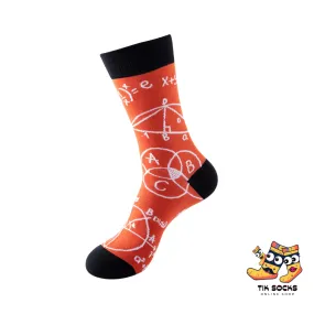 TikSocks|Fun Socks-Orange Math Formula Socks