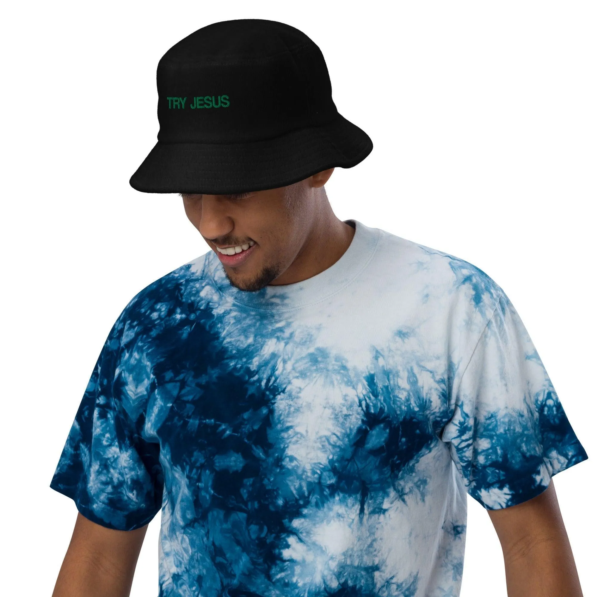 Try Jesus Terry Cloth Bucket Hat