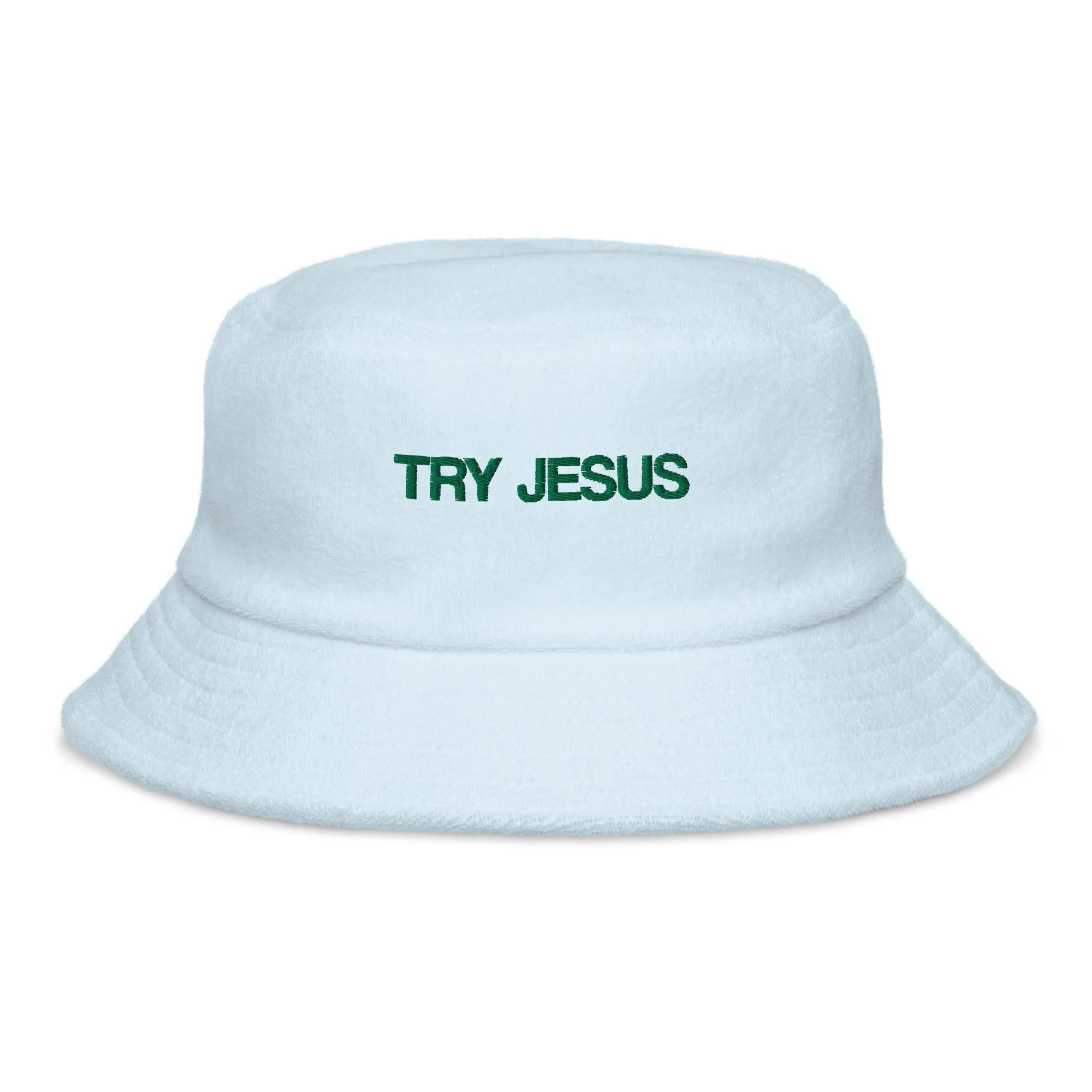 Try Jesus Terry Cloth Bucket Hat