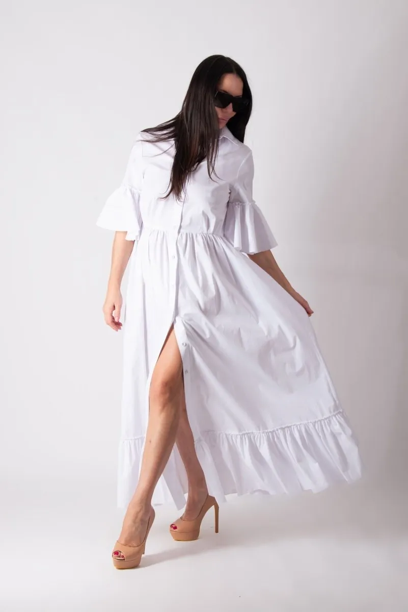White Cotton Dress VENERA
