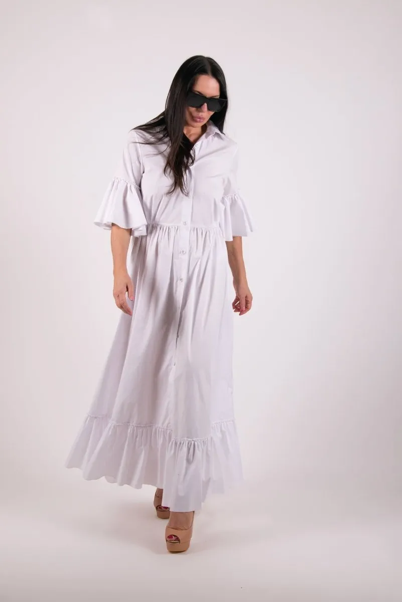 White Cotton Dress VENERA