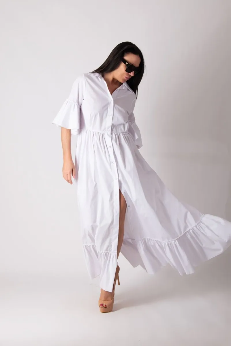 White Cotton Dress VENERA