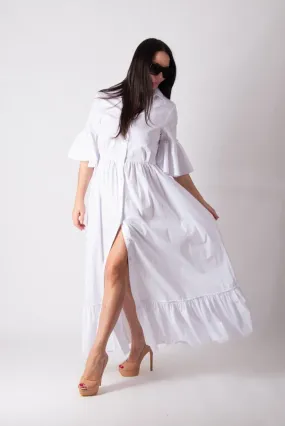 White Cotton Dress VENERA