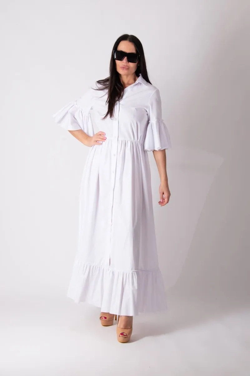 White Cotton Dress VENERA