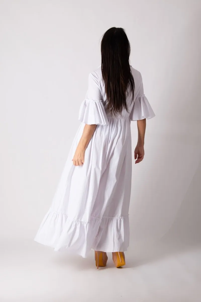 White Cotton Dress VENERA