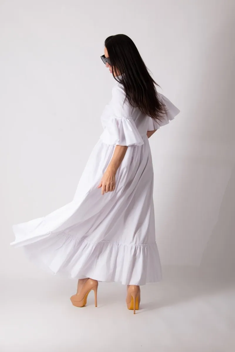 White Cotton Dress VENERA