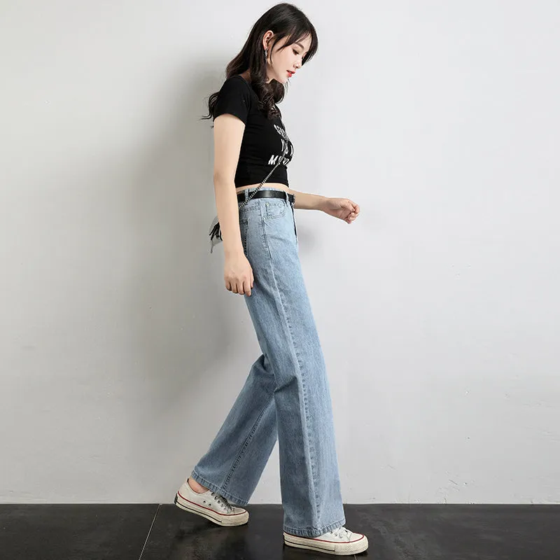 Wide Leg Jeans Women High Street Denim