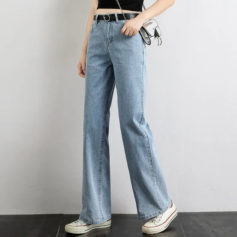 Wide Leg Jeans Women High Street Denim