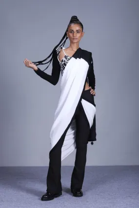 Yin-Yang Multi-Slogan Pant Saree